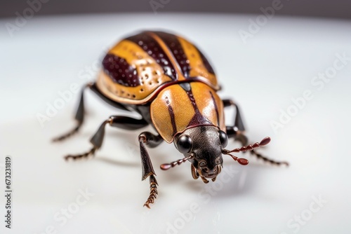 isolated beetle on clear background. Generative AI