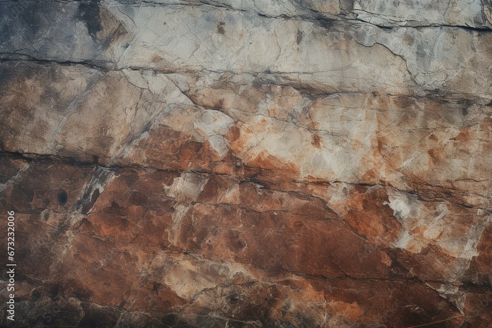 Detailed rock texture with grungy surface and abstract dark background. Generative AI