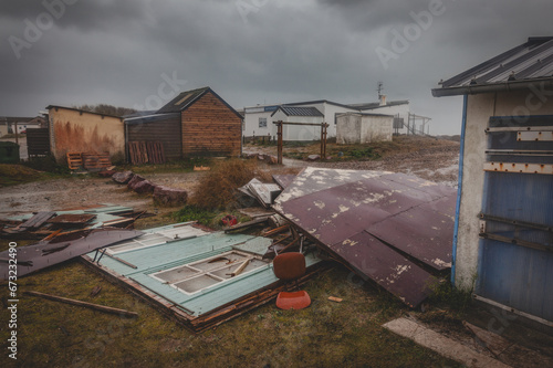 destruction causée par la tempête Ciaran à Blainville sur mer photo