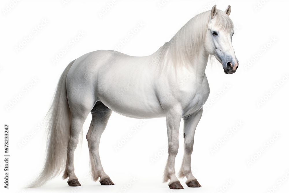 Horse, White Horse, Horse Isolated On White, Horse In White Background, Horse On White Background