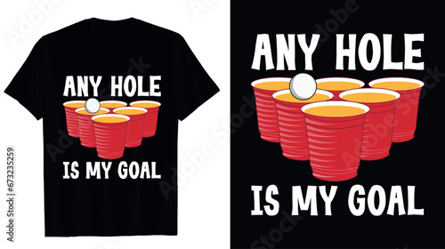 Beer pong illustration vector t-shirt