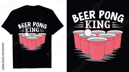 Beer pong illustration vector t-shirt