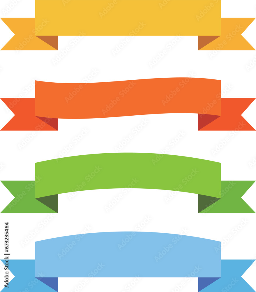 set of colorful ribbons banner set of colorful ribbons banner