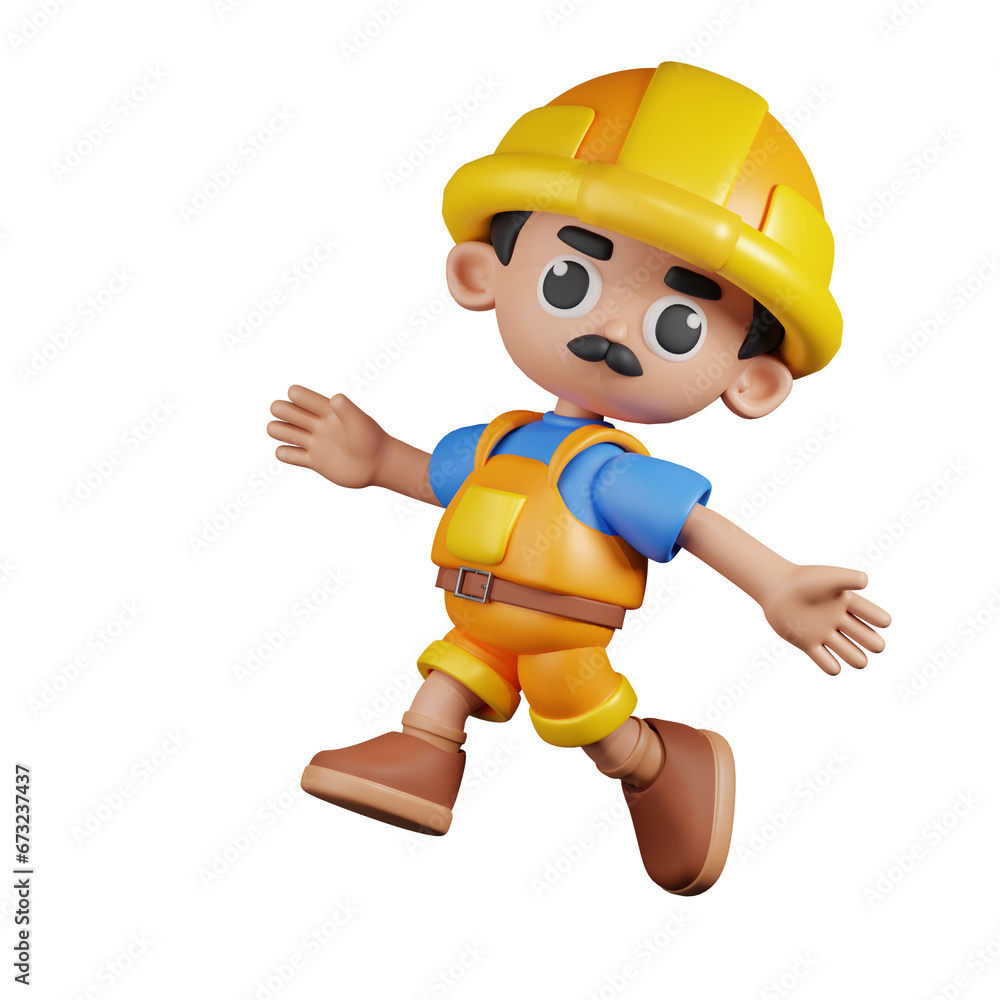 3d Character Builder Happy Jumping Pose. 3d render isolated on transparent backdrop. 3d Character Builder Happy Jumping Pose. 3d render isolated on transparent backdrop.