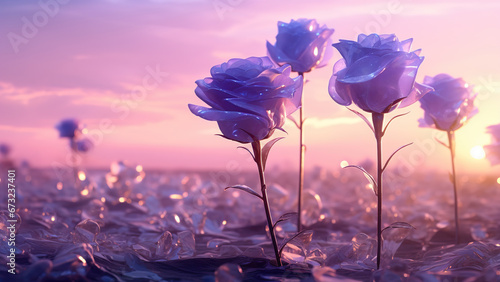 Top view of pink transparent clear calm water surface. Texture with splashes and bubbles and podium for cosmetics product. Trendy abstract summer nature cosmetic background.