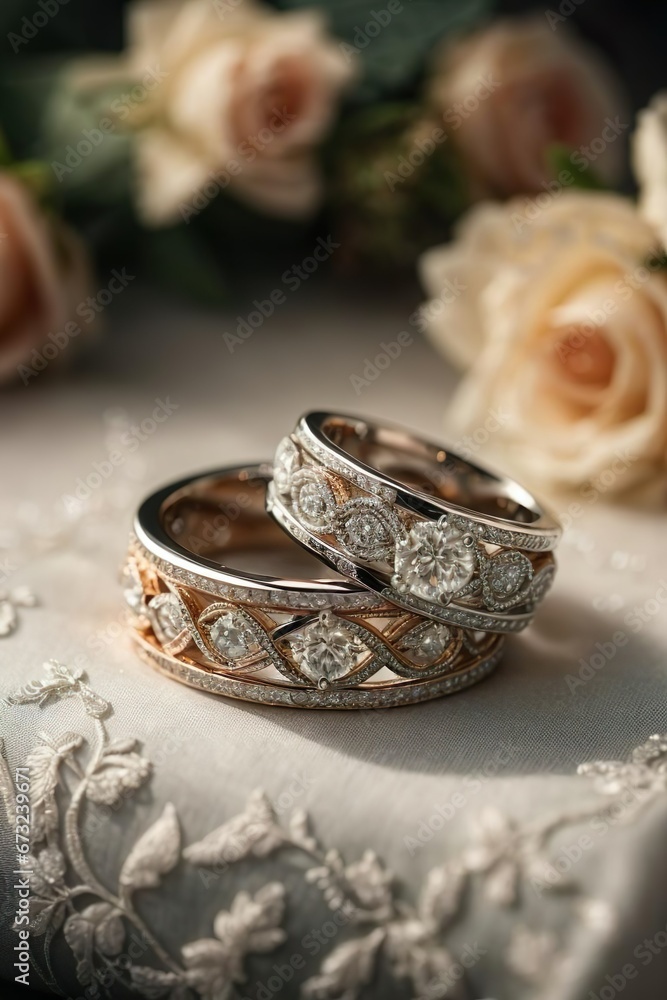 wedding rings on a bouquet wedding rings on a bouquet