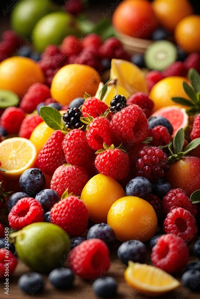fruit salad with berries fruit salad with berries