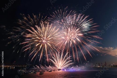 fireworks on the river