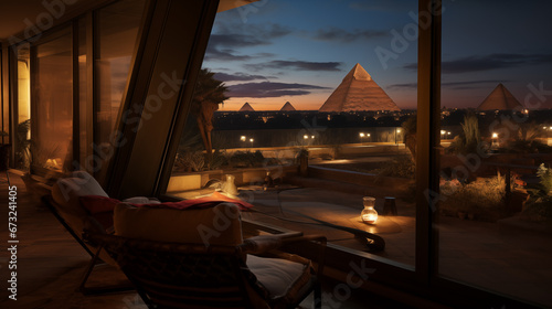 Luxe Egyptian Twilight  Hotel with a View