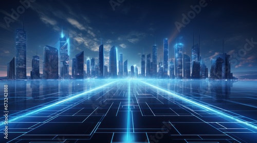 Technical city , metaverse, cityscape, future city, smart city 
