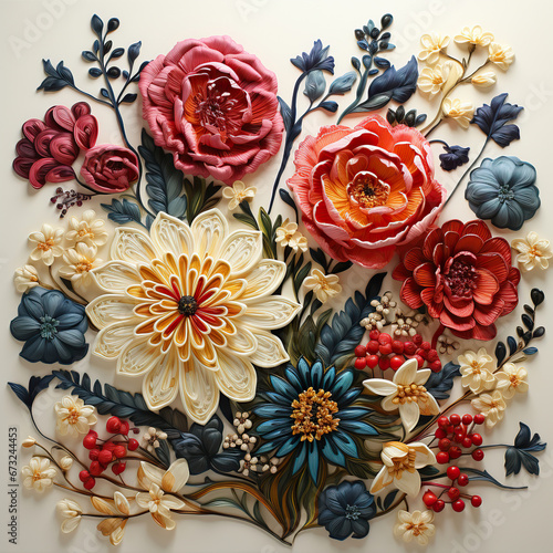 Blossoming Artistry: A Beautiful Arrangement of Paper Flowers