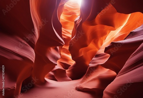 Beautiful futuristic banner with dark orange maroon and pastel orange color Antelope Canyon