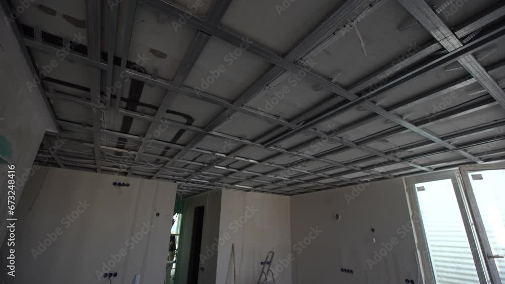 Bottom of the frame mounted ceiling Bottom of the frame mounted ceiling