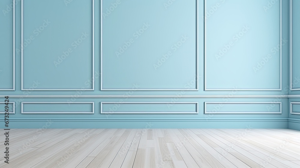 blue wall with wooden wall blue wall with wooden wall