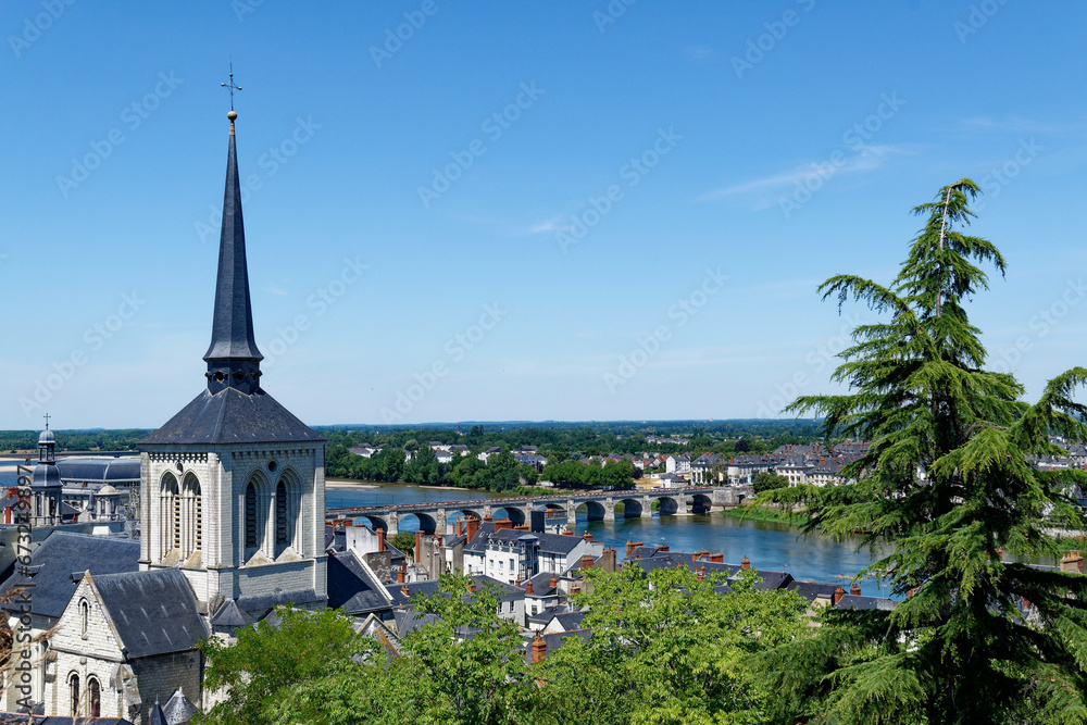 Chruch in Saumur with the Loire