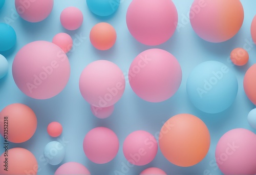 multi colored balls on a blue background.multicolored balls on a blue background.3d rendering, colorful background with space for text or advertising