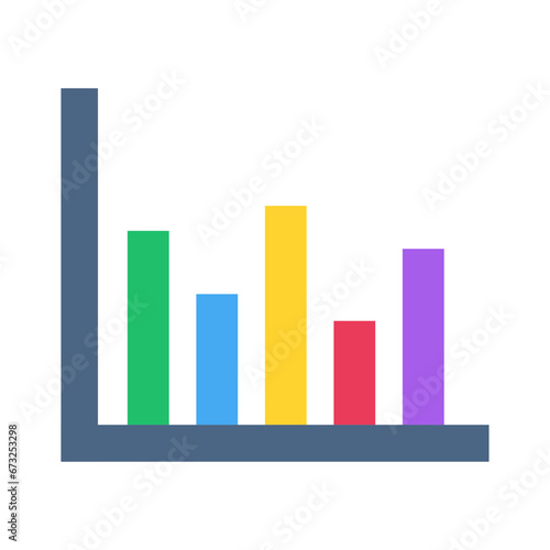 Graph Growth icon illustration.