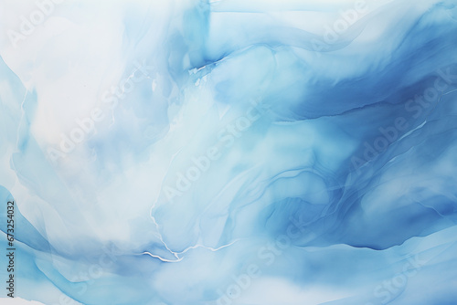 Abstract watercolor painting in blue for background. Generative AI image..Abstract watercolor painting in blue for background. Generative AI image.