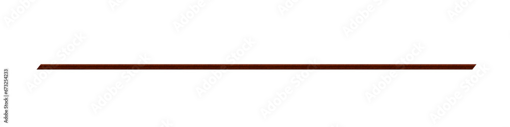 Obraz premium Mahogany frame strip and baseboard , on a transparent background