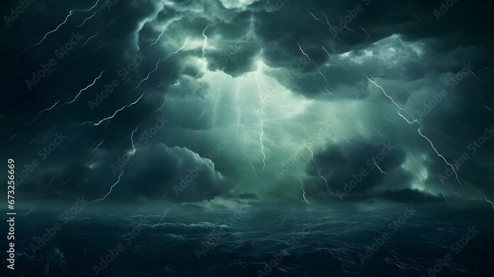 Thick black clouds in the sky foreshadow a storm. Thick black clouds in the sky foreshadow a storm.
