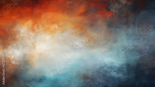 Abstract yellow blue background : fiery yellow, burnt orange, copper red, brown, gray, and black. 