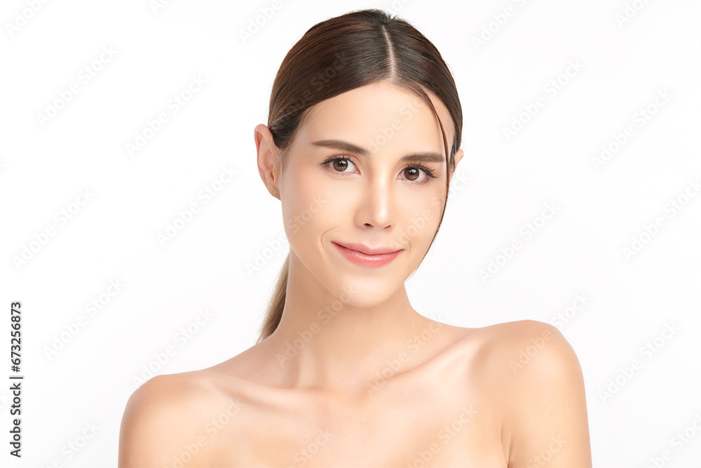 Beautiful young asian woman with clean fresh skin on white background, Face care, Facial treatment, Cosmetology, beauty and spa, Asian women portrait. Beautiful young asian woman with clean fresh skin on white background, Face care, Facial treatment, Cosmetology, beauty and spa, Asian women portrait.