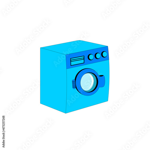 Washing machine vector illustration on white background