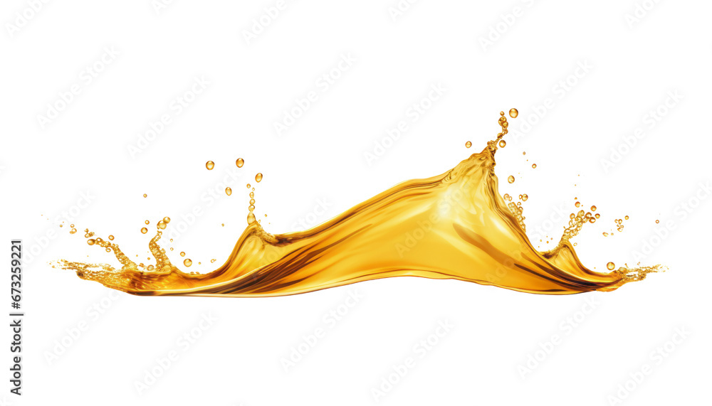 orange juice splash isolated on transparent background cutout