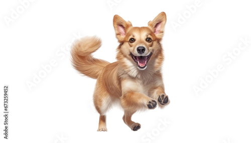 run golden retriever dog isolated on transparent background cutout