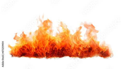 fire and flames isolated on transparent background cutout