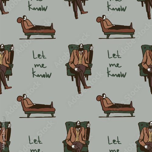 Let me know.  psychotherapy. Seamless vector pattern.