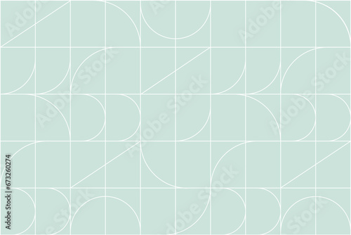 Wallpaper Mural Art deco linear seamless pattern drawing in linear style on turquoise background Torontodigital.ca