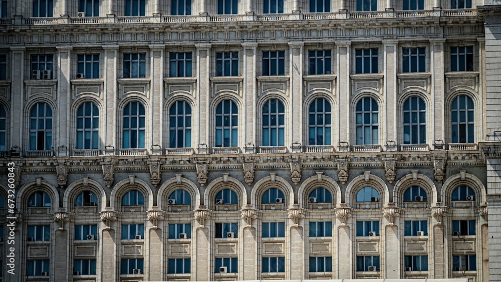 Closeup of a detail of an old residential building