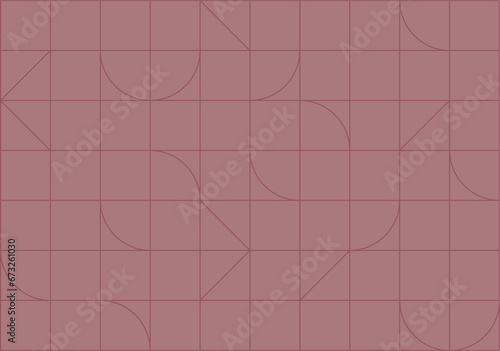 Obraz na płótnie Linear seamless art deco pattern drawing in linear style on coral background w salonie