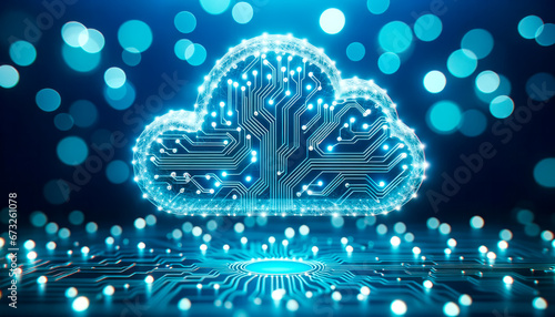Modern cloud computing technology concept. Generative AI