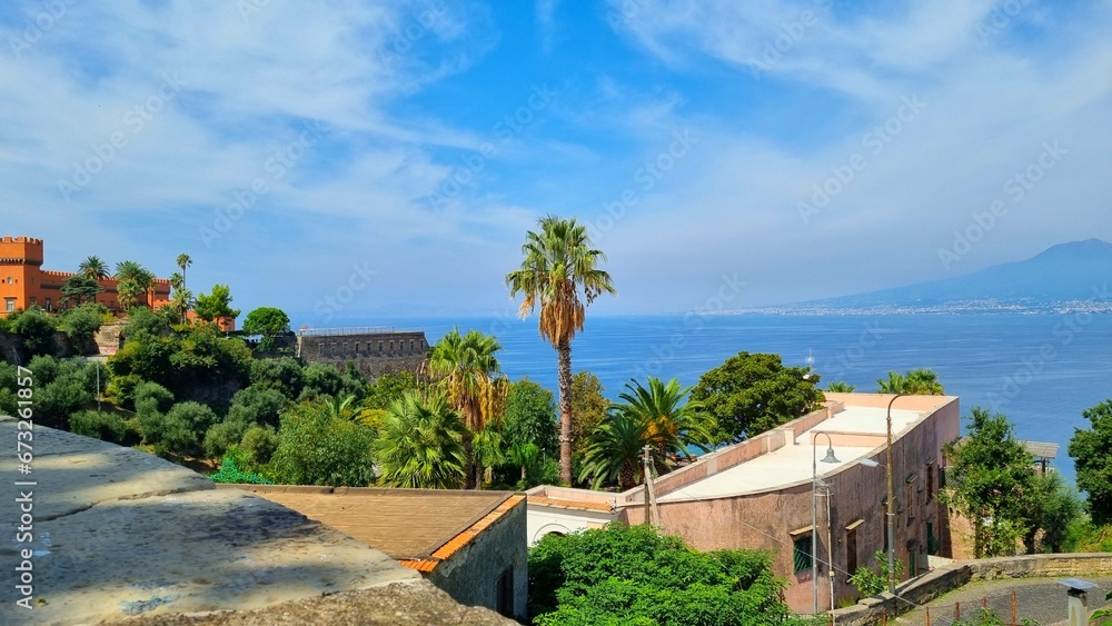 Seiano - Gulf of Naples - View of the Vesuvius volcano