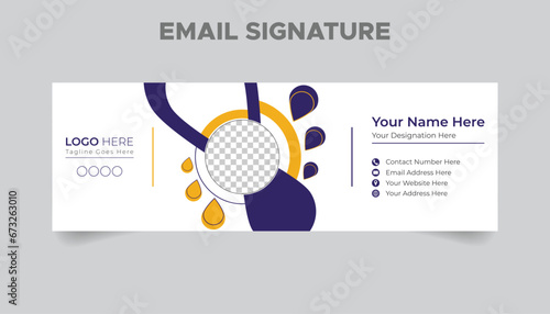 Vector email signature template design or email footer and social media cover Design  photo