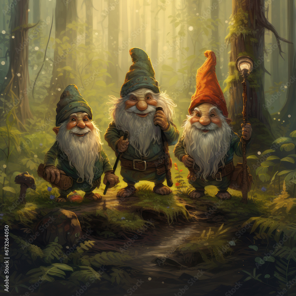 Gnomes of different walks of life and hobbies Gnomes of different walks of life and hobbies