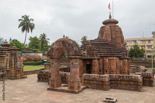  Muktesvara temple.kedar gouri park temples of orissa or odisha in india. photo