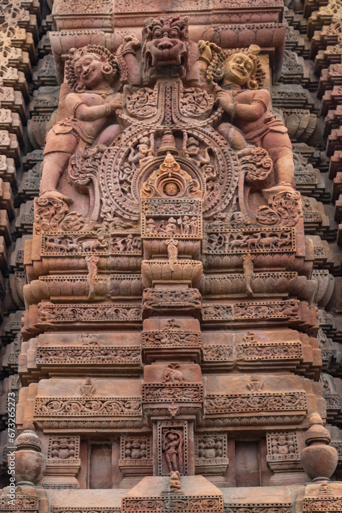 Fototapeta premium Muktesvara temple.kedar gouri park temples of orissa or odisha in india.