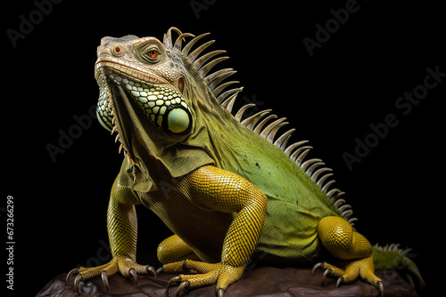 Iguana  Iguana Face  Iguana On A Branch  Iguana In Black Background