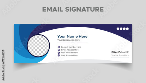 Vector email signature template design or email footer and social media cover Design 