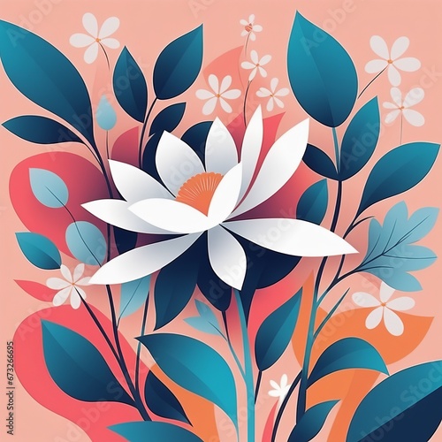 beautiful floral background with colorful flowers and leaves. vector illustration.beautiful floral background with colorful flowers and leaves. vector illustration.abstract flower vector background