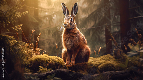 rabbit in the woods