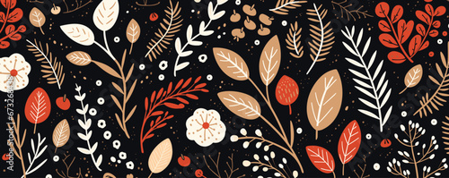 Floral seamless pattern background. Good for fashion fabrics, children’s clothing, T-shirts, postcards, email header, wallpaper, banner, posters, events, covers, advertising, and more.