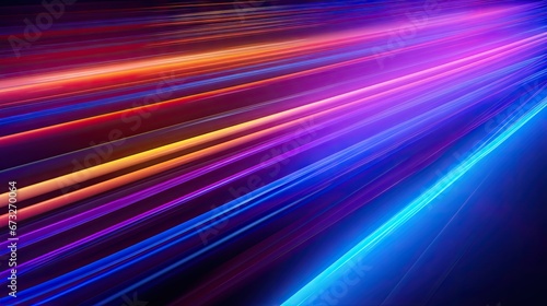 Bright neon rays. Abstract multicolor spectrum background. Neon laser background. Bright energy lines backdrop. Generated by artificial intelligence