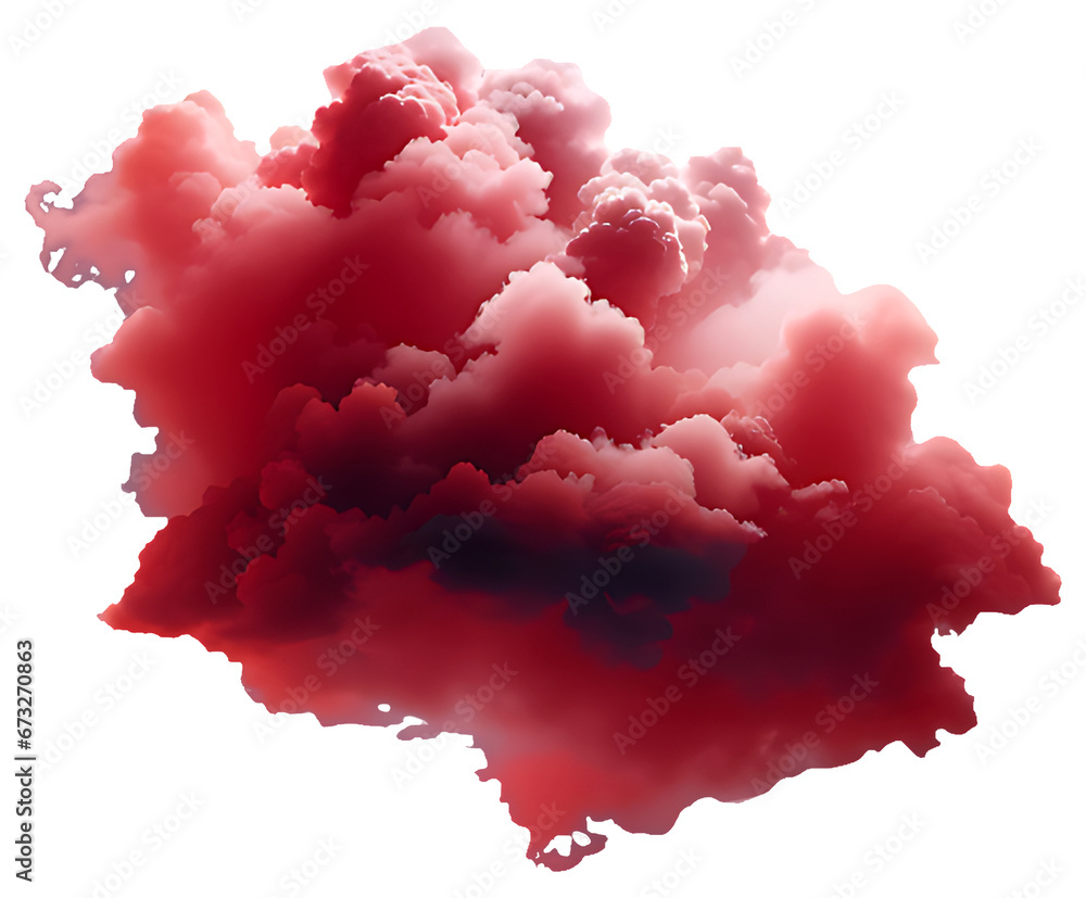 Realistic and colorful Clouds on transparent backgrounds ai generated