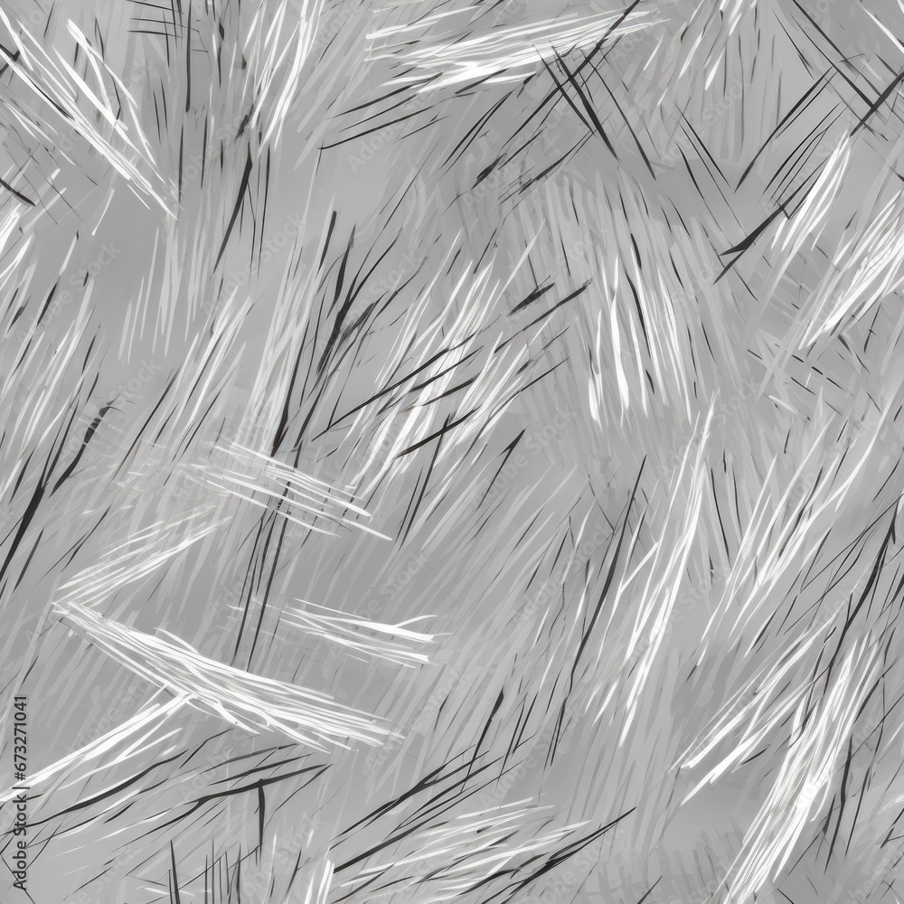 Obraz premium Abstract graphite pencil drawing on white background, seamless pattern. Abstract black and white pattern design for textile or fabric. Chaos lines. Hatch pencil stain.