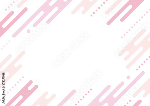 抽象的　液体　幾何学　フレーム  ピンク　メンフィス