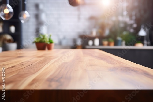 Kitchen Table with Dreamy Blurred Background